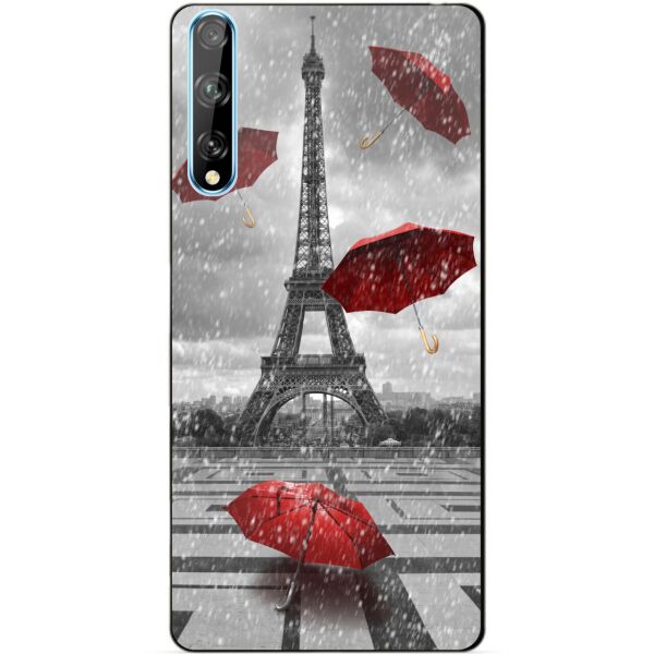 

Силиконовый чехол бампер Candy для Huawei P Smart S с рисунком Дождь в Париже