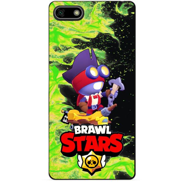 

Силиконовый бампер чехол Candy для Huawei Honor 7s с Героем Brawl Stars Карл пират