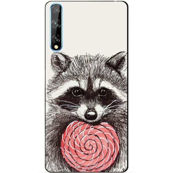 

Силиконовый чехол бампер Candy для Huawei P Smart S с рисунком Енот