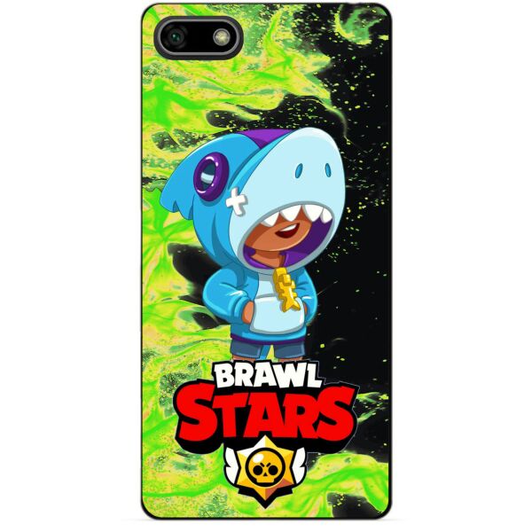 

Силиконовый бампер чехол Candy для Huawei Honor 7s с Героем Brawl Stars Леон акула