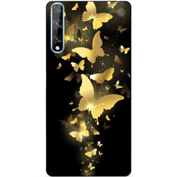 

Силиконовый чехол бампер Candy для Huawei P Smart S с рисунком Золотые бабочки