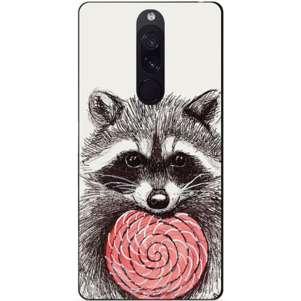 

Силиконовый бампер чехол Candy для Xiaomi Redmi 8 с рисунком Енот