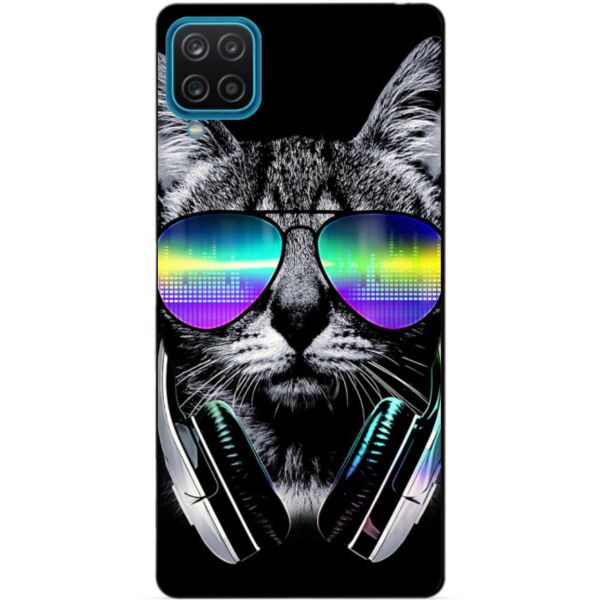 

Силиконовый бампер чехол Candy для Samsung A12 с рисунком Музыкальный кот