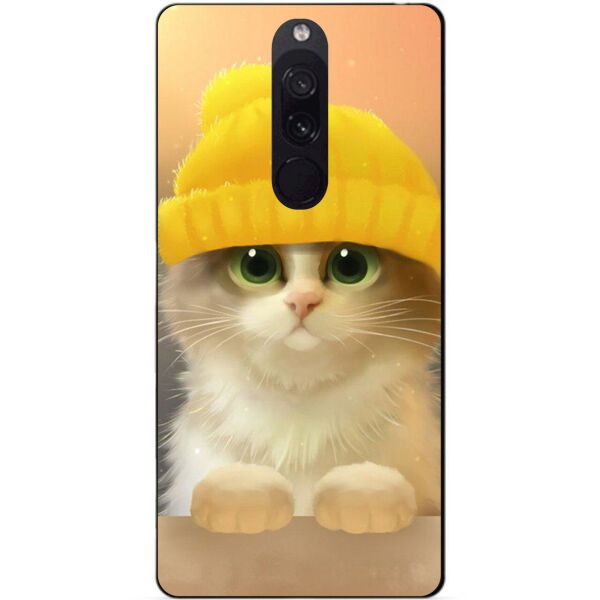 

Силиконовый бампер чехол Candy для Xiaomi Redmi 8 с рисунком Котик в шапке