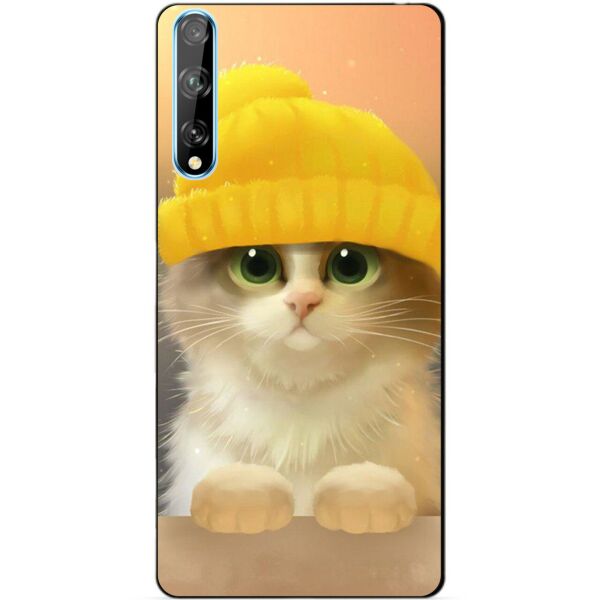 

Силиконовый чехол бампер Candy для Huawei P Smart S с рисунком Котик в шапке