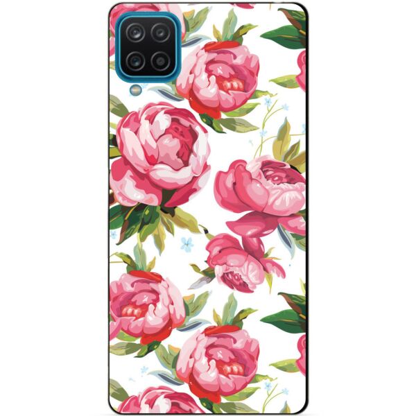 

Силиконовый бампер чехол Candy для Samsung A12 с рисунком Пионы