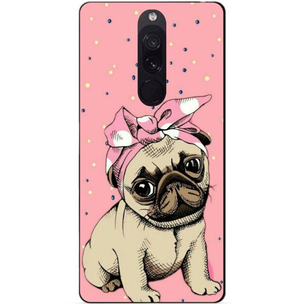 

Силиконовый бампер чехол Candy для Xiaomi Redmi 8 с рисунком Мопс
