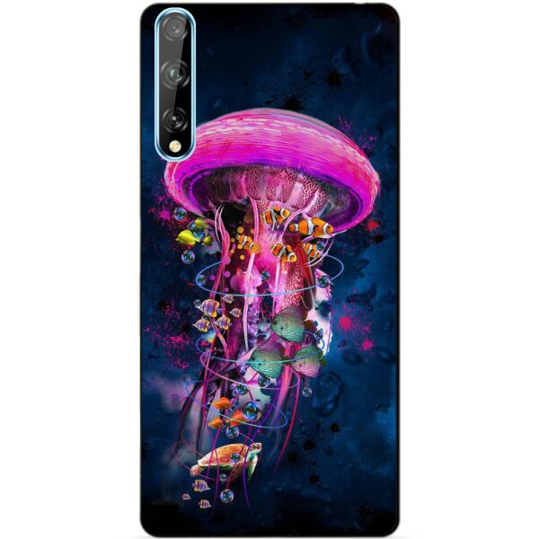 

Силиконовый чехол бампер Candy для Huawei P Smart S с рисунком Медуза