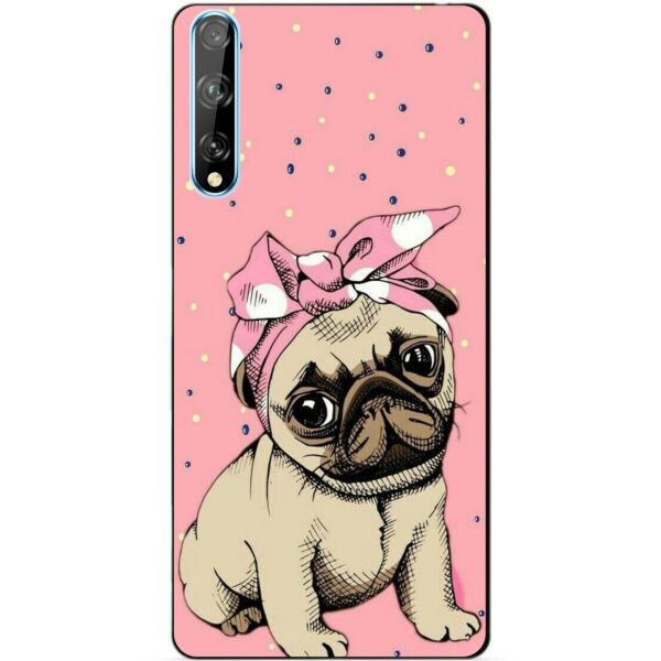 

Силиконовый чехол бампер Candy для Huawei P Smart S с рисунком Мопс