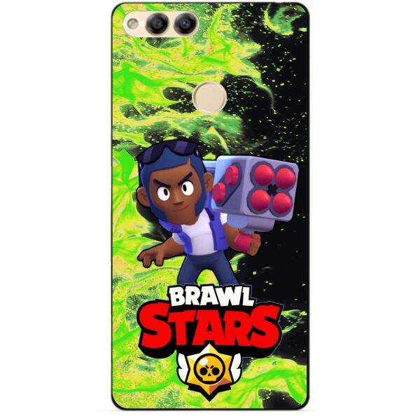 

Силиконовый бампер чехол Candy для Huawei Honor 7x с Героем Brawl Stars Брок