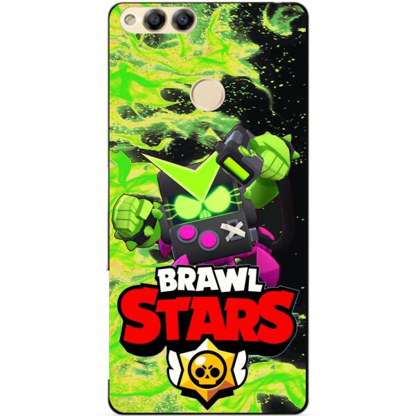 

Силиконовый бампер чехол Candy для Huawei Honor 7x с Героем Brawl Stars Вирус Бит