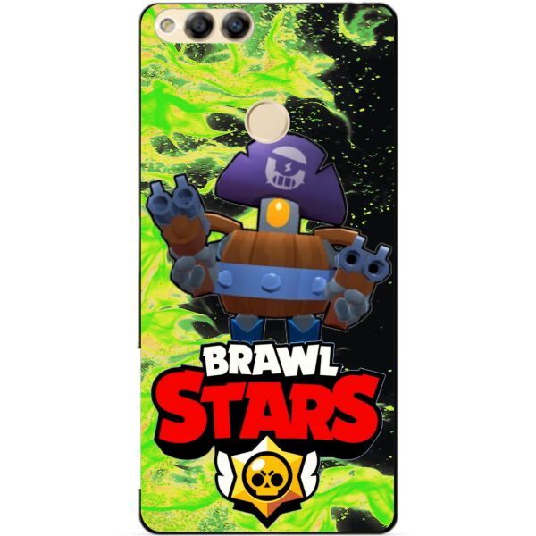 

Силиконовый бампер чехол Candy для Huawei Honor 7x с Героем Brawl Stars Деррил