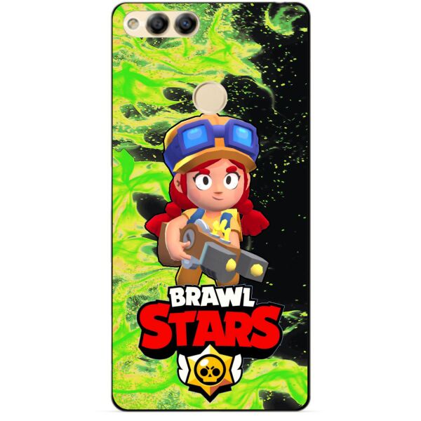 

Силиконовый бампер чехол Candy для Huawei Honor 7x с Героем Brawl Stars Джесси