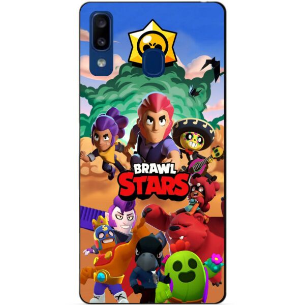 

Силиконовый бампер чехол Candy для Samsung A20 2019 Galaxy A205f с рисунком Brawl Stars