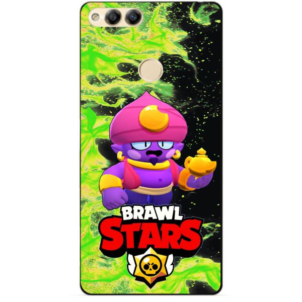 

Силиконовый бампер чехол Candy для Huawei Honor 7x с Героем Brawl Stars Джин