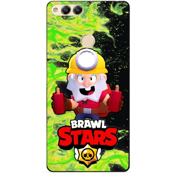 

Силиконовый бампер чехол Candy для Huawei Honor 7x с Героем Brawl Stars Динамайк