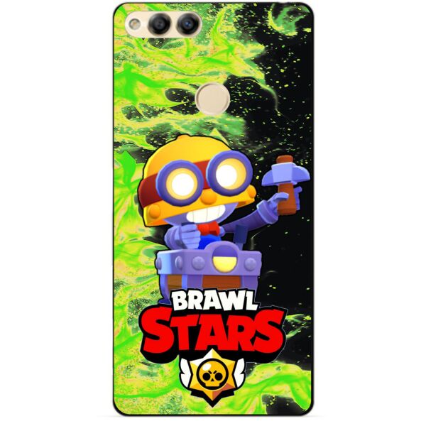 

Силиконовый бампер чехол Candy для Huawei Honor 7x с Героем Brawl Stars Карл