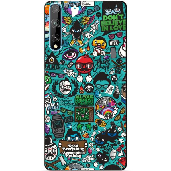 

Силиконовый чехол бампер Candy для Huawei P Smart S с рисунком Стикеры