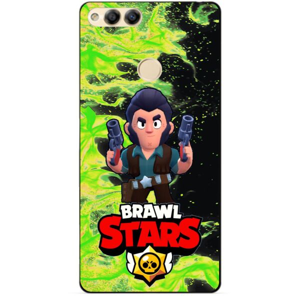 

Силиконовый бампер чехол Candy для Huawei Honor 7x с Героем Brawl Stars Кольт