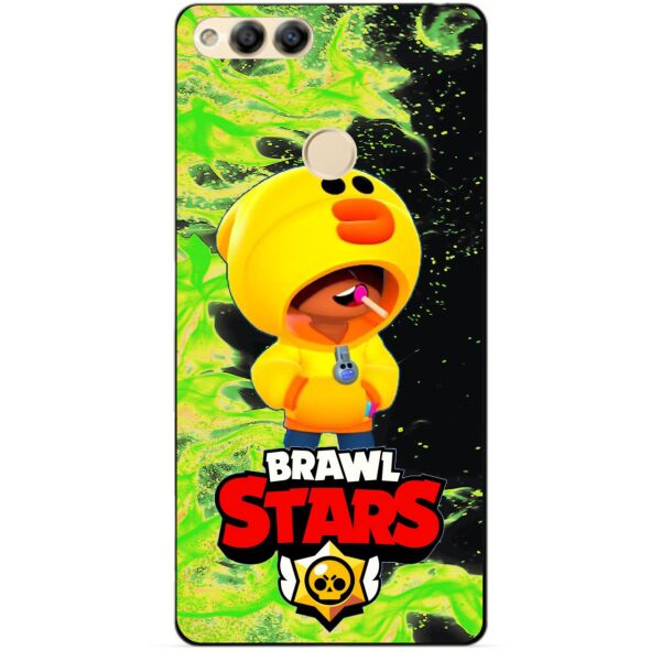 

Силиконовый бампер чехол Candy для Huawei Honor 7x с Героем Brawl Stars Леон утка