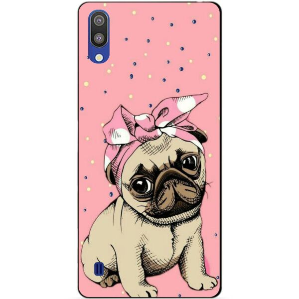 

Чехол силиконовый Candy для Samsung M10 2019 Galaxy M105f с рисунком Мопс
