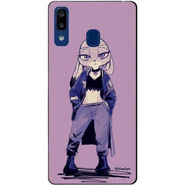 

Силиконовый бампер чехол Candy для Samsung A20 2019 Galaxy A205f с рисунком Джуди