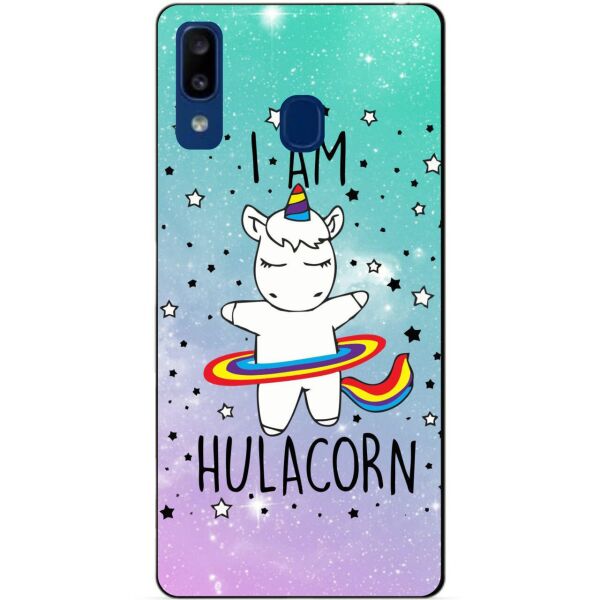 

Силиконовый бампер чехол Candy для Samsung A20 2019 Galaxy A205f с рисунком Единорог