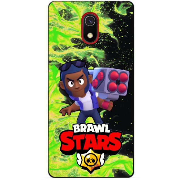

Силиконовый бампер чехол Candy для Xiaomi Redmi 8a с Героем Brawl Stars Брок