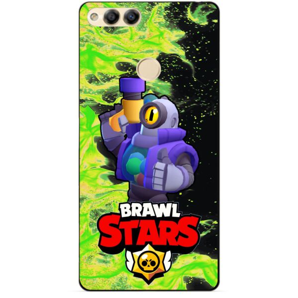 

Силиконовый бампер чехол Candy для Huawei Honor 7x с Героем Brawl Stars Рико