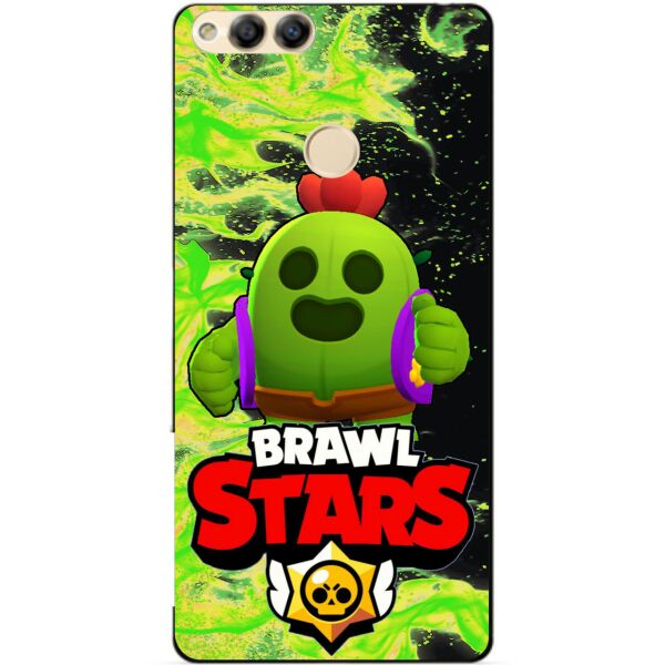 

Силиконовый бампер чехол Candy для Huawei Honor 7x с Героем Brawl Stars Спайк
