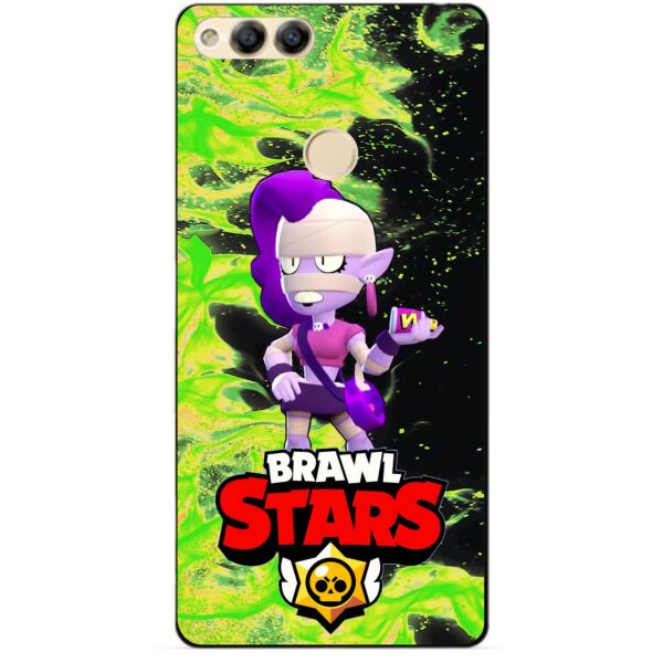 

Силиконовый бампер чехол Candy для Huawei Honor 7x с Героем Brawl Stars Эмз
