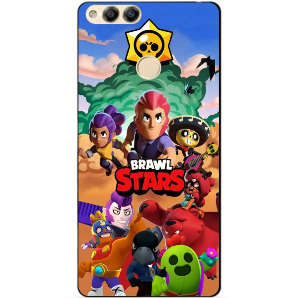 

Силиконовый бампер чехол Candy для Huawei Honor 7x с рисунком Brawl Stars