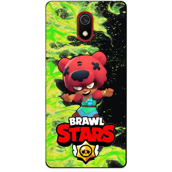 

Силиконовый бампер чехол Candy для Xiaomi Redmi 8a с Героем Brawl Stars Нита