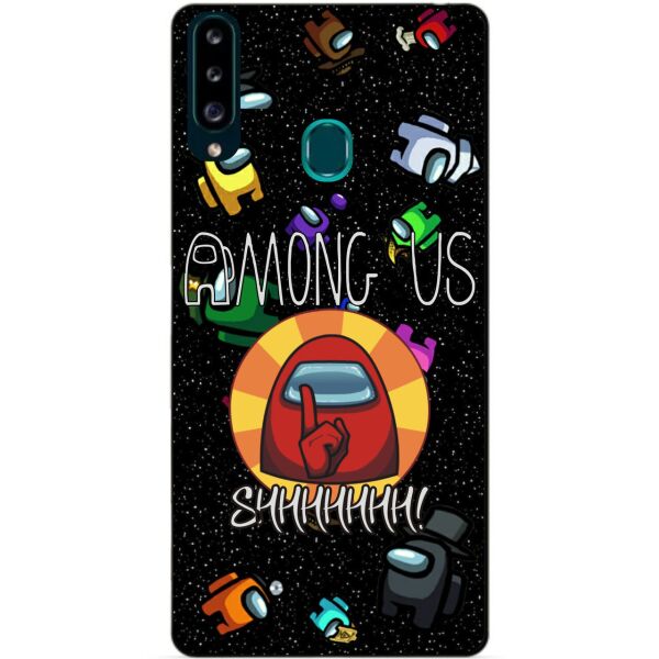 

Силиконовый бампер чехол Candy для Samsung A20s 2019 Galaxy A207f с рисунком Among Us