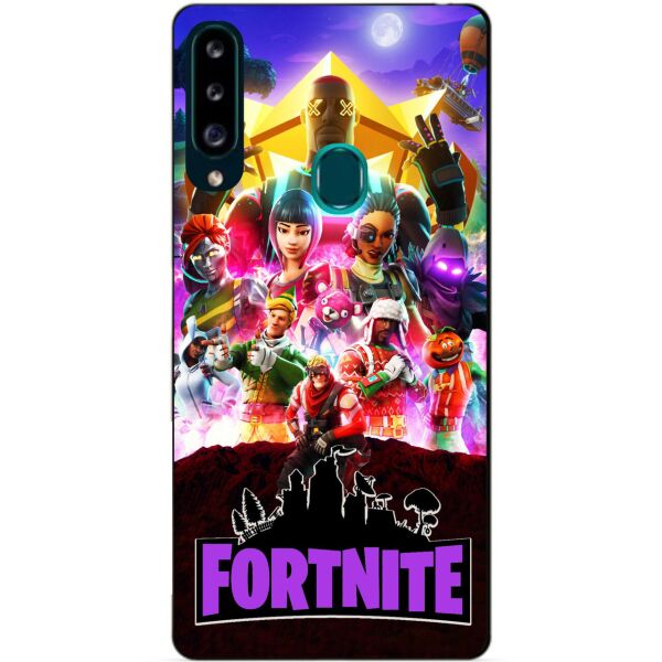 

Силиконовый бампер чехол Candy для Samsung A20s 2019 Galaxy A207f с рисунком Fortnite