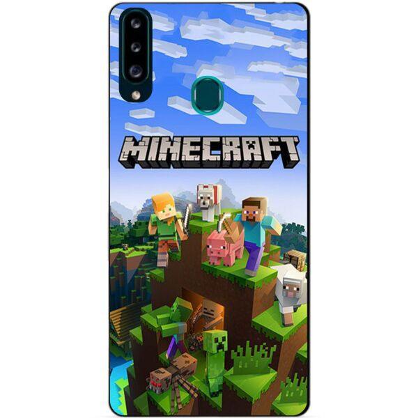 

Силиконовый бампер чехол Candy для Samsung A20s 2019 Galaxy A207f с рисунком Minecraft