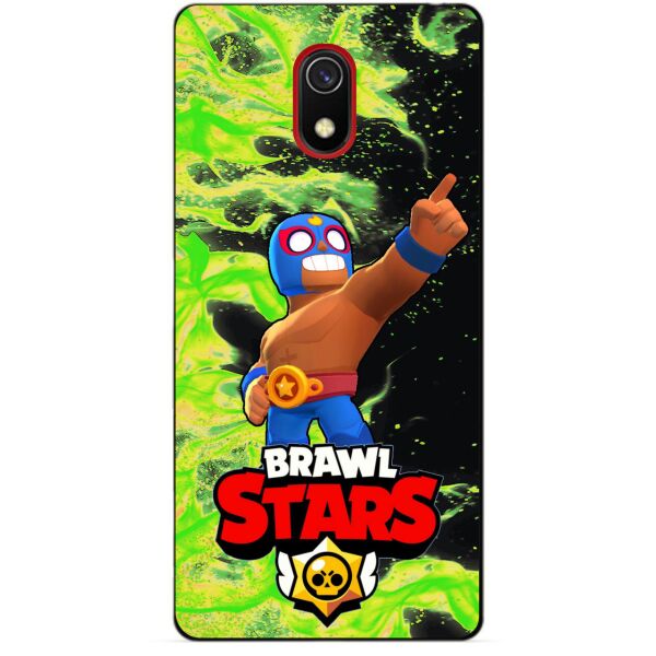 

Силиконовый бампер чехол Candy для Xiaomi Redmi 8a с Героем Brawl Stars Эль Примо