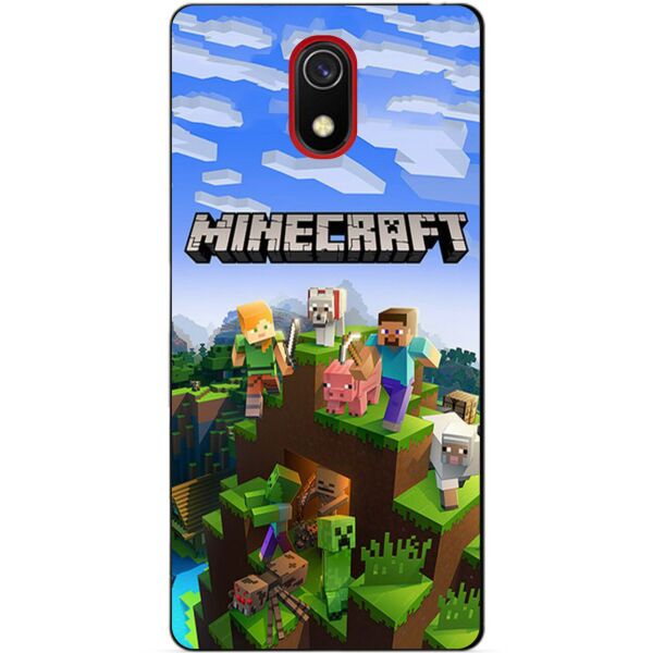 

Силиконовый бампер чехол Candy для Xiaomi Redmi 8a с рисунком Minecraft