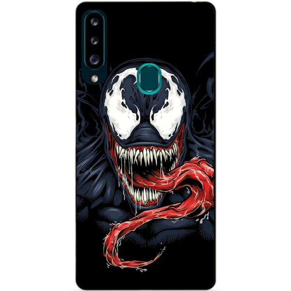 

Силиконовый бампер чехол Candy для Samsung A20s с рисунком Venom