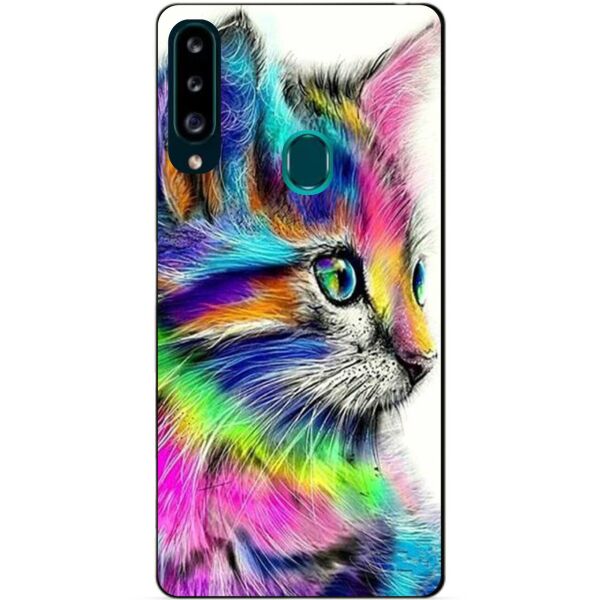 

Силиконовый бампер чехол Candy для Samsung A20s с рисунком Акварельный Котик