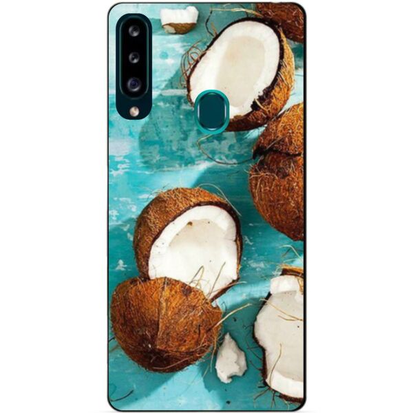 

Силиконовый бампер чехол Candy для Samsung A20s с рисунком Кокосы