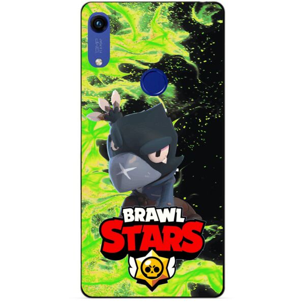 

Силиконовый бампер чехол Candy для Huawei Honor 8a с Героем Brawl Stars Ворон