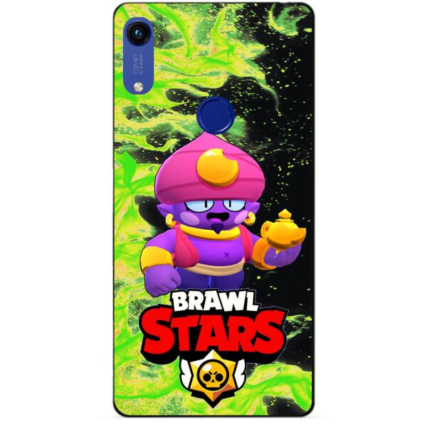 

Силиконовый бампер чехол Candy для Huawei Honor 8a с Героем Brawl Stars Джин