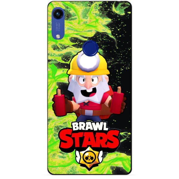 Силиконовый бампер чехол Candy для Huawei Honor 8a с Героем Brawl Stars Динамайк