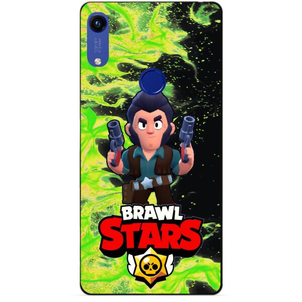 

Силиконовый бампер чехол Candy для Huawei Honor 8a с Героем Brawl Stars Кольт