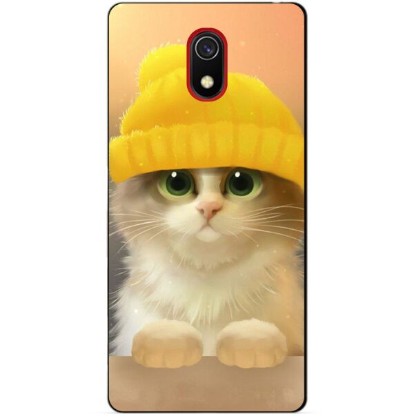 

Силиконовый бампер чехол Candy для Xiaomi Redmi 8a с рисунком Котик в шапочке