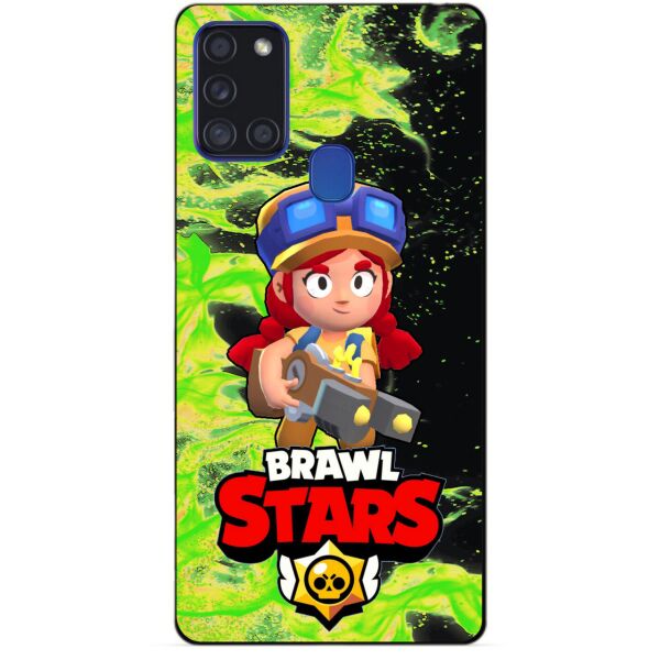 

Силиконовый бампер чехол Candy для Samsung A21s с Героем Бравл Старс Джесси