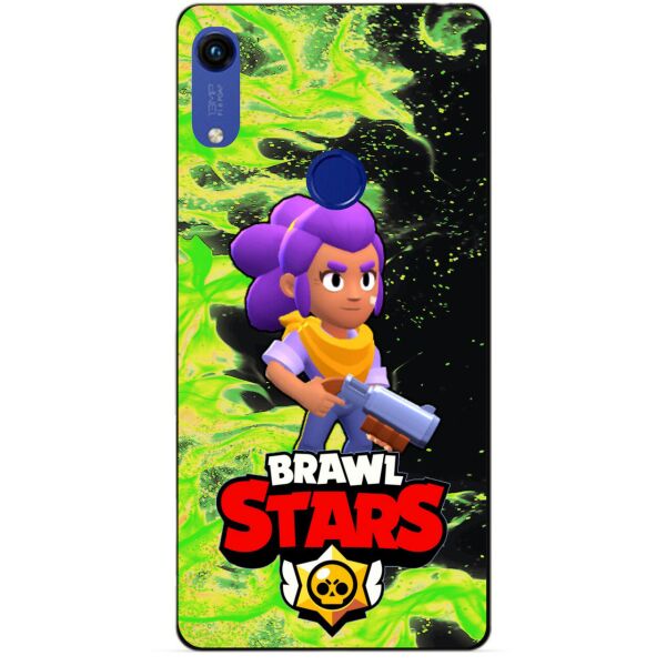 

Силиконовый бампер чехол Candy для Huawei Honor 8a с Героем Brawl Stars Шелли