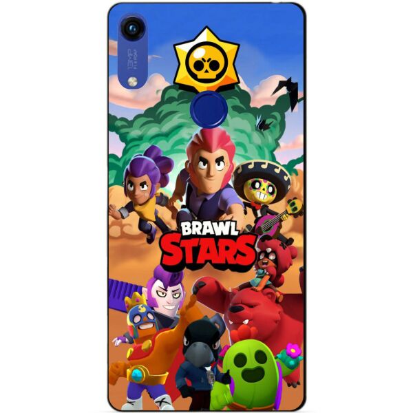 

Силиконовый бампер чехол Candy для Huawei Honor 8a с рисунком Brawl Stars