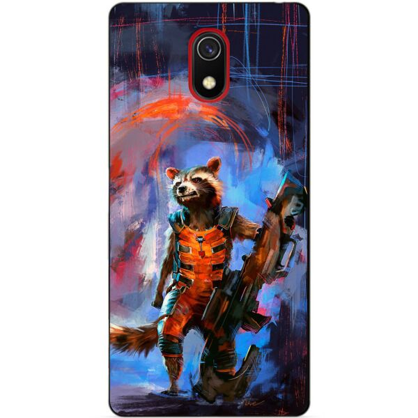 

Силиконовый бампер чехол Candy для Xiaomi Redmi 8a с рисунком Реактивный Енот